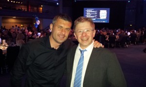 Paul Robinson closely marking Kev!